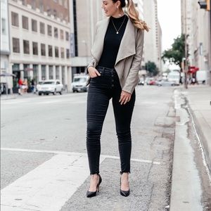 Madewell Button-Front Skinny Jeans Berkeley Black